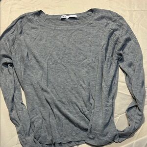 Zara Gray Crew Neck Women's Sweater